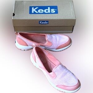 Keds women Coral and Pink Slip-On Sneakers